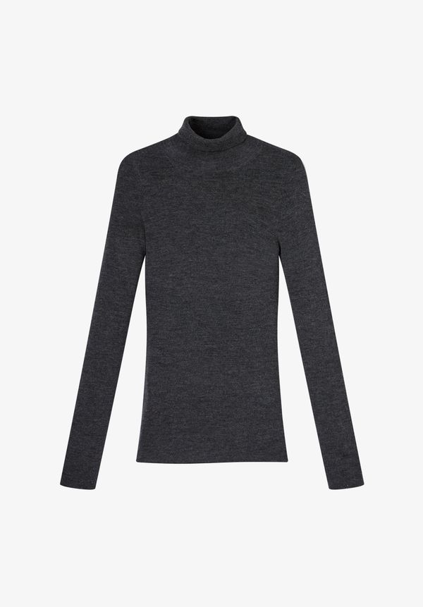 Narrow-rib turtleneck sweater