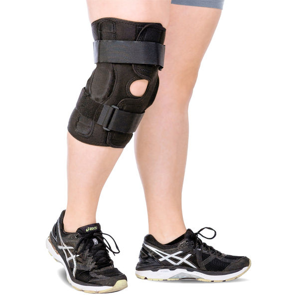 Hinged ROM Knee Brace | Stabilization Support for Torn Meniscus, Post Op, ACL Tear Injury, Sprain, OA
