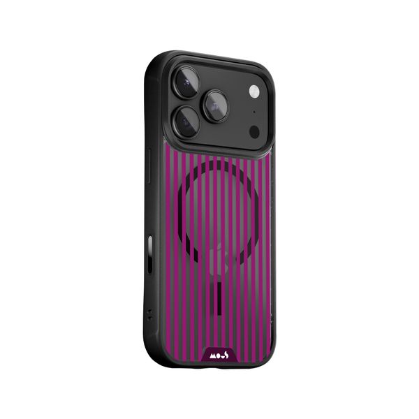 Mulberry Protective Phone Case - Pinstripe MagSafe