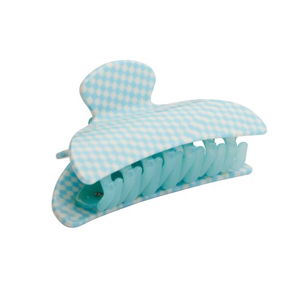 Midi Heirloom Claw in Blue Checker