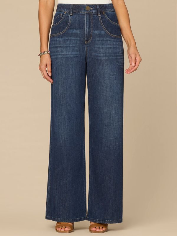 “Ab”solution® Ultra Skyrise Double Pocket Wide Leg Jeans