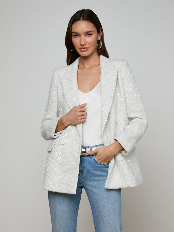 Cambrie Oversized Sequin Blazer
