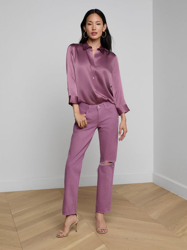 Nevia Slouchy Straight-Leg Jean