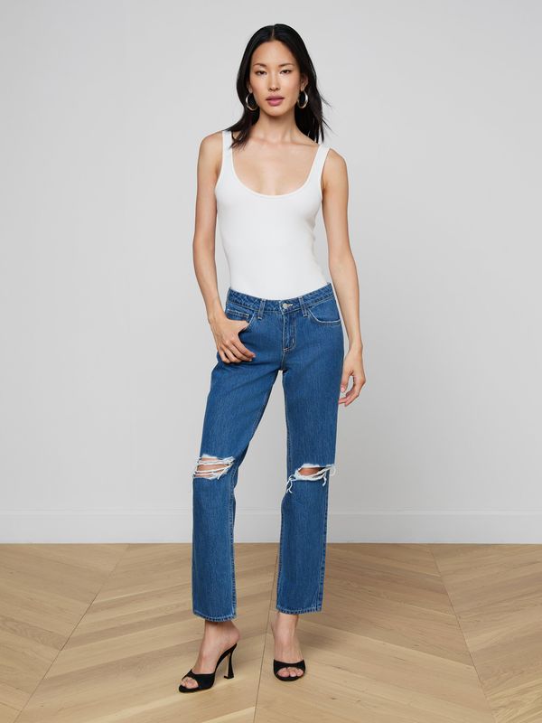 Nevia Slouchy Straight-Leg Jean