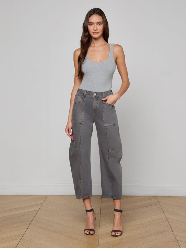 Cody Cropped Barrel-Leg Jean