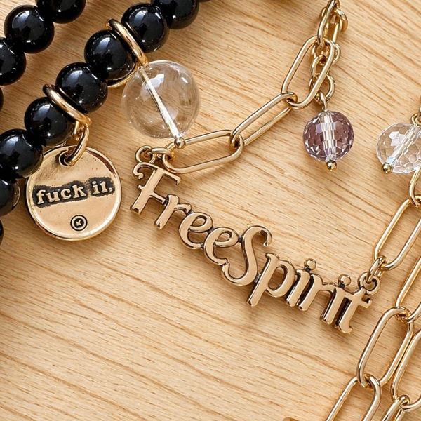 F*ck it Free Spirit Wood Boho Wrap Set