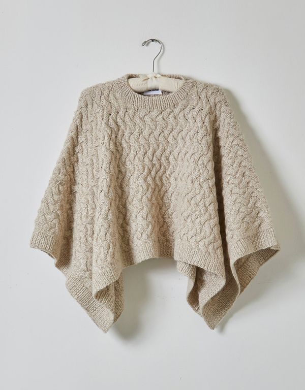 Cable Handknit Poncho