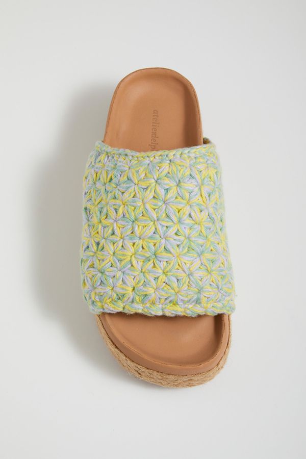 Hand Crochet Platform Kiku Sandal