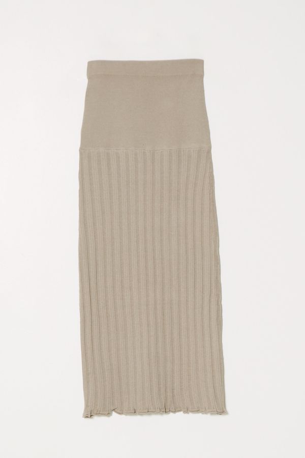 Pointelle Cotton Rib Skirt