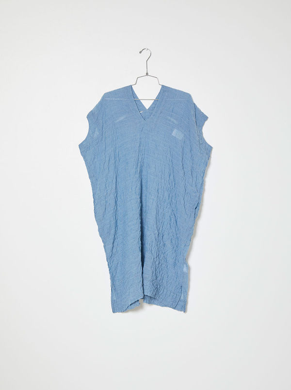 Crescent Dress in Wave Cotton