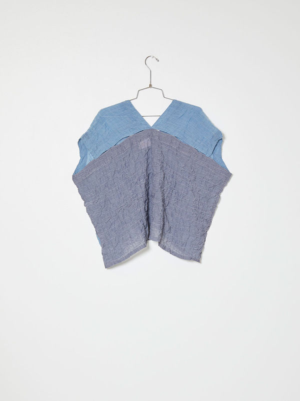 Celeste Top Dual Color in Wave Cotton