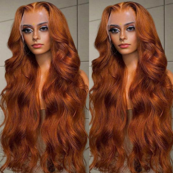 Flash Sale Copper Brown Pre-plucked Lace Wig 180% Density