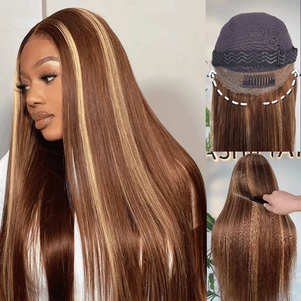Flash Sale Straight 360 Lace With Invisi Strap Snug Fit Pre-Bleached Knots Human Hair Wig