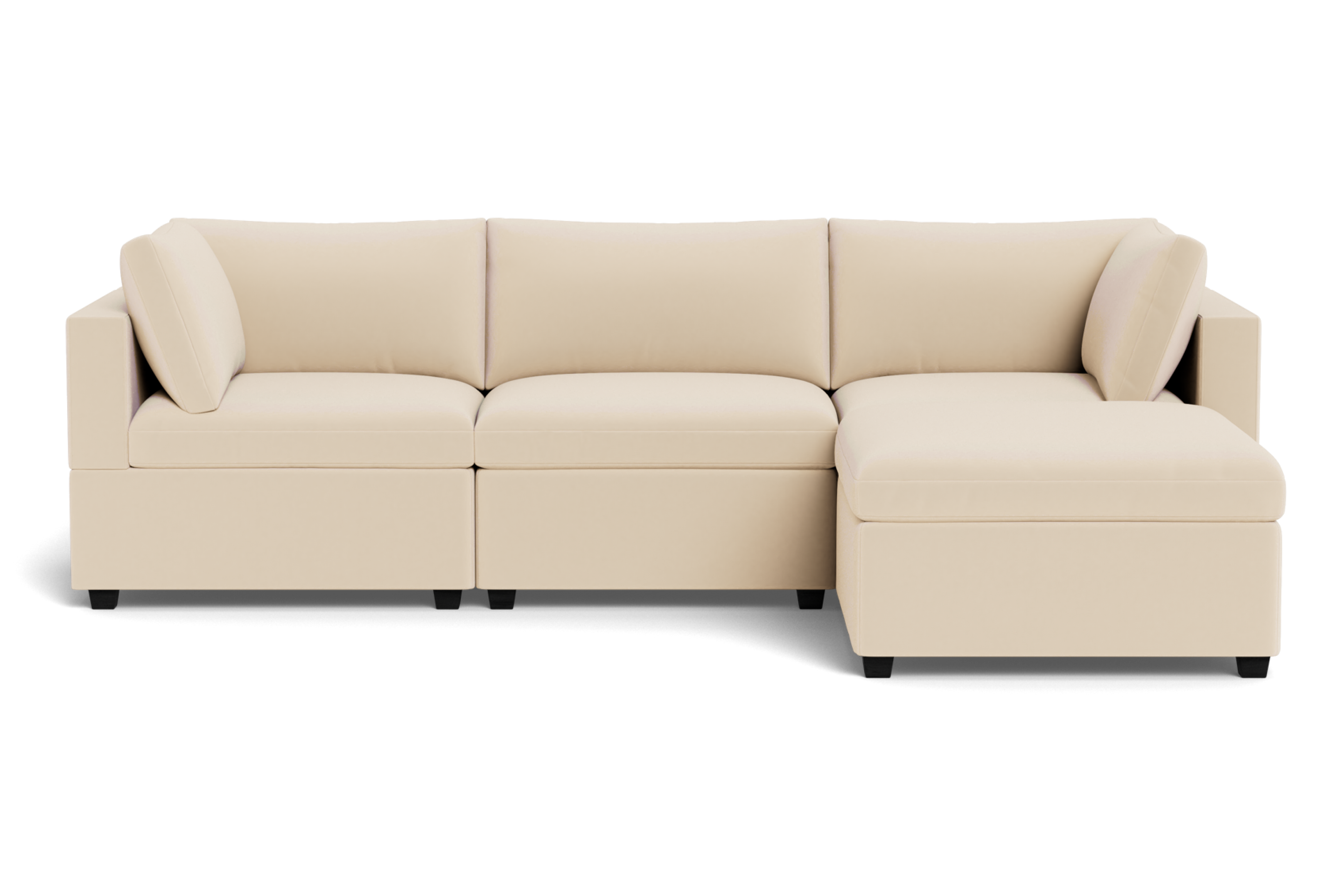 Kova Box Cushion Sofa 122" with Ottoman | Comfort & Style