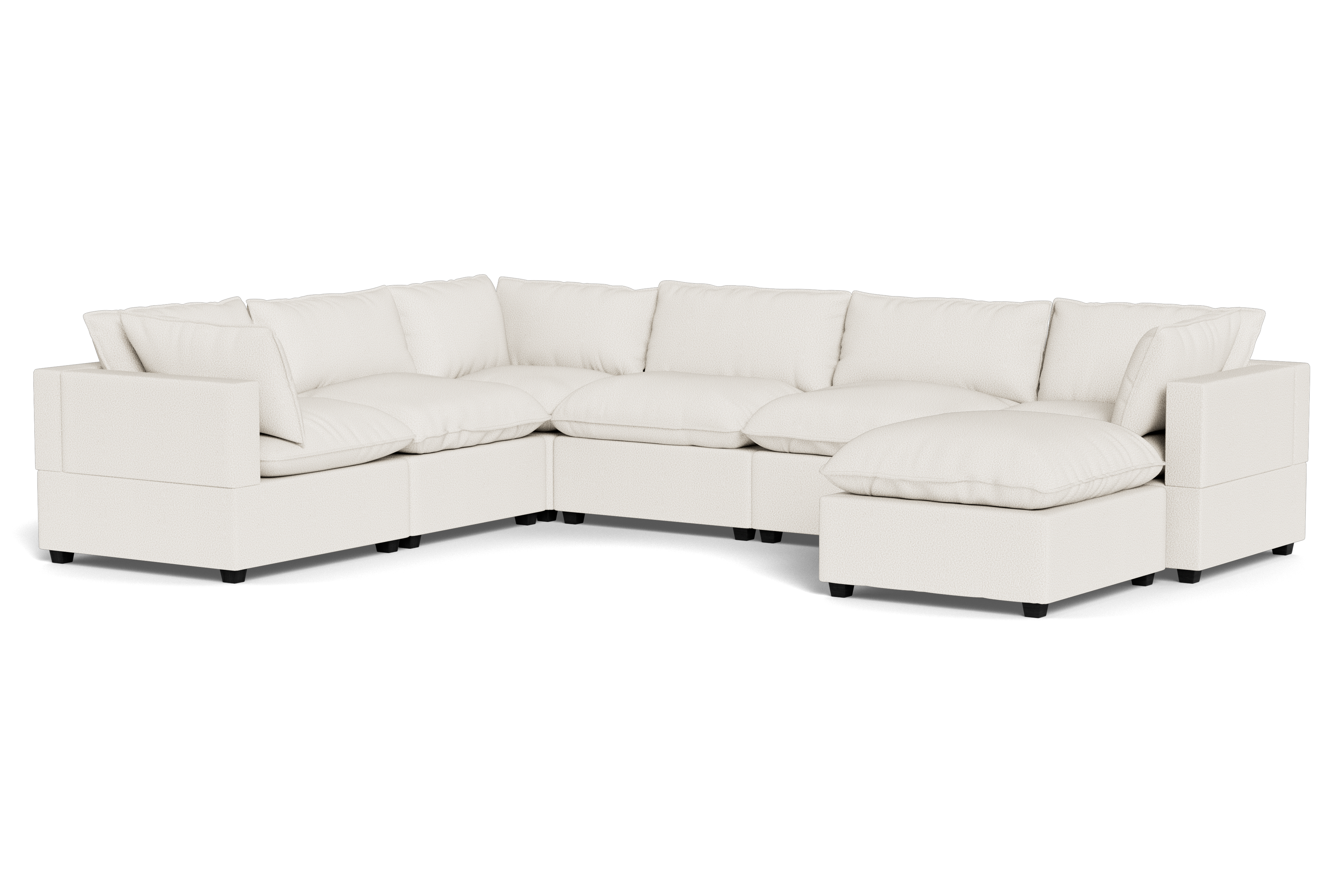 Kova Grand Corner Sectional Sofa with Ottoman | Plush Comfort