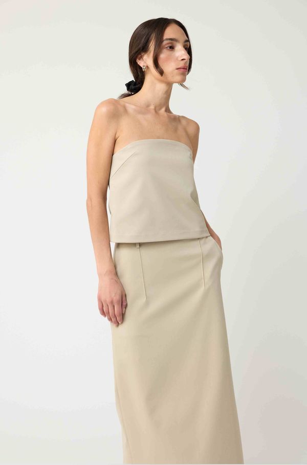 Strapless Tencel Top