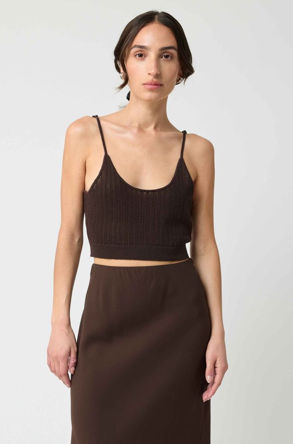 Cropped Knit Cami Top