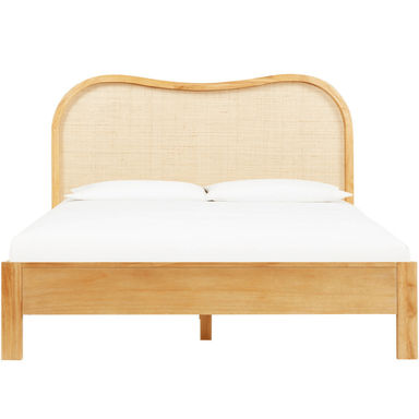 Seabrook Natural Wood & Rattan Bed