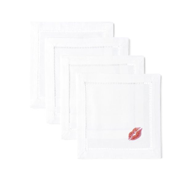 Kiss Cocktail Napkins, Set of 4
