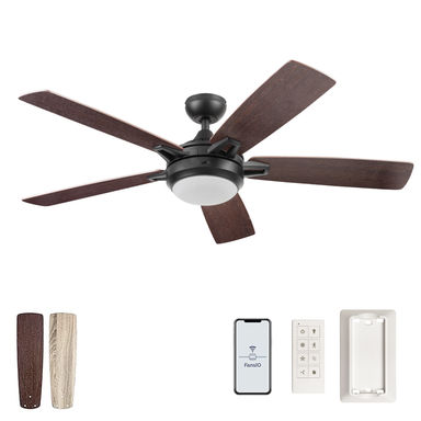 52 Inch Lorelai, Espresso, Remote Control, Smart Ceiling Fan