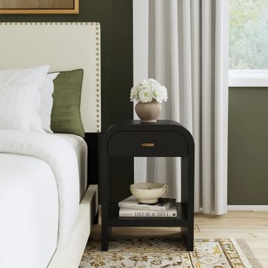 Arlo 1 Drawer Curved Nightstand