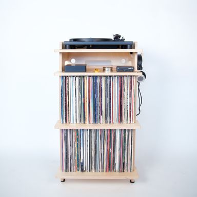 Line Phono: Turntable Stand + Vinyl Storage, Made In the USA