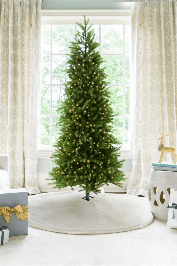 6.5' King Fraser Fir Slim Tree with Warm White LED Lights - OPEN BOX - FINAL SALE