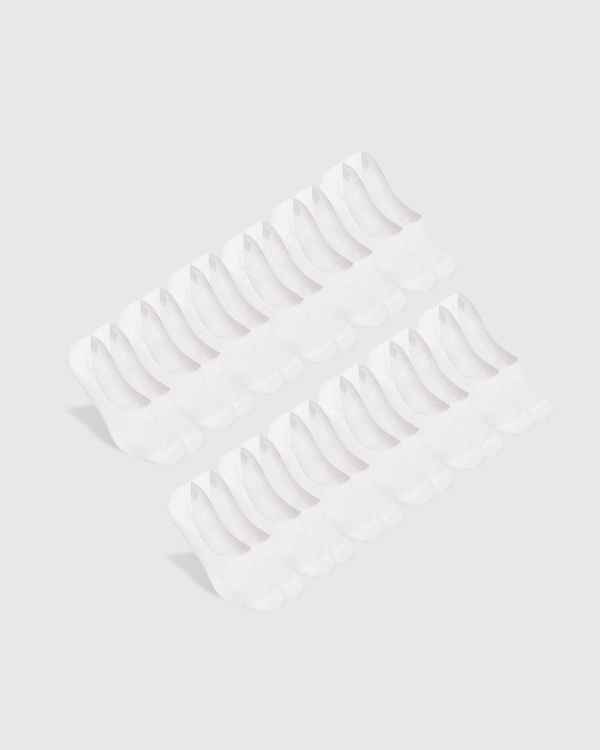 White Never Show Socks 12-Pack