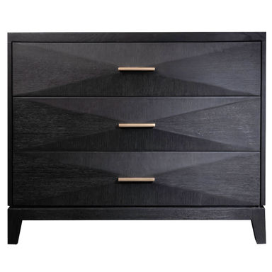 Forrest 3 Drawer Nightstand, Onyx Oak
