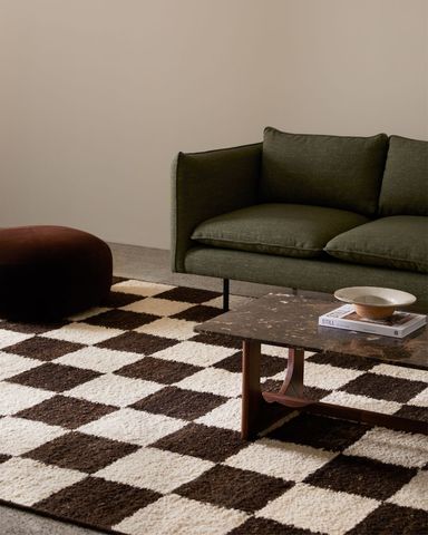 Checker Rug Chocolate