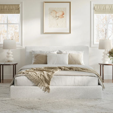 Classic Bed Set: Bed Frame + Headboard | Boucle