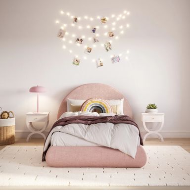 Kids Luna Bed Set: Bed Frame and Headboard Set | Cotton Candy