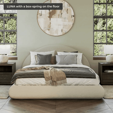 Luna Bed Set: Bed Frame + Headboard | Dune