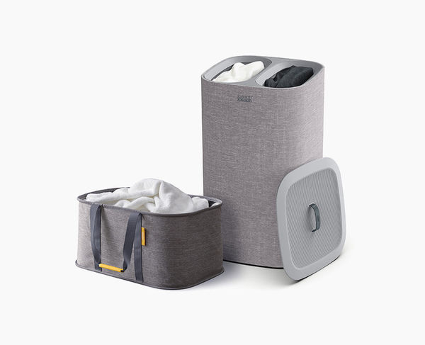 Set de 2 paniers à linge avec Tota 60L et Hold-All 35L Gris