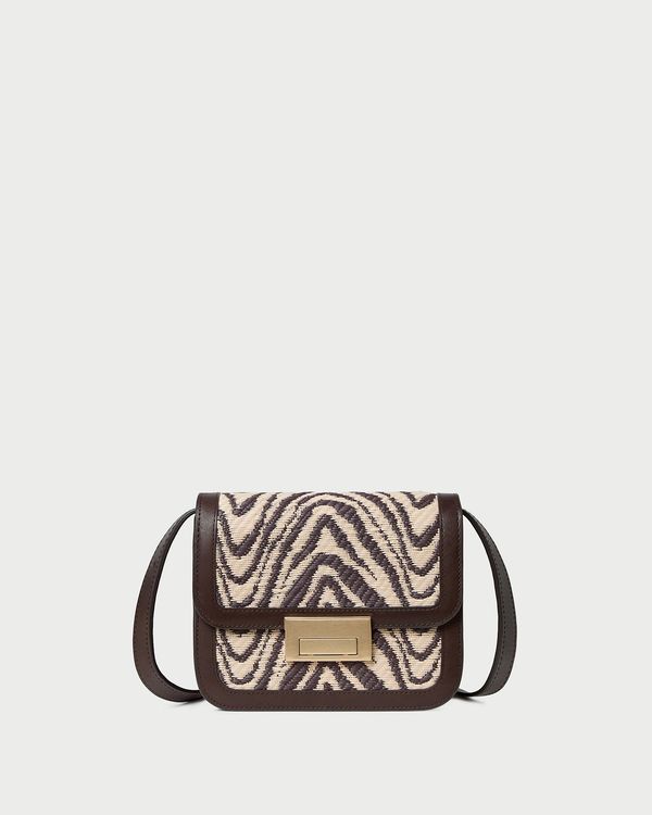 Desi Zebra Straw Crossbody
