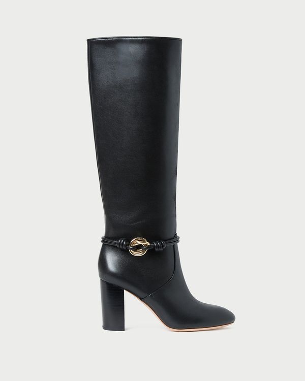 Goldy Black/Gold Leather Tall Boot