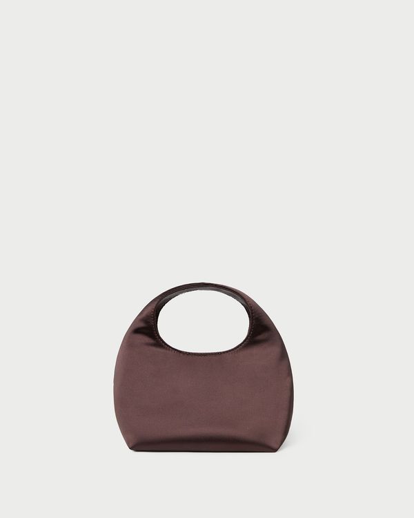 Kenzie Chocolate Satin Mini Bag