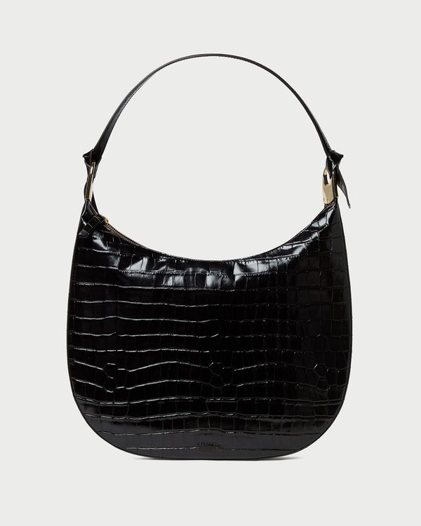 Morgan Crocodile Leather Shoulder Bag