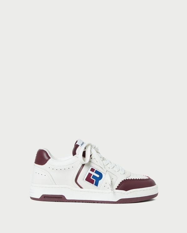 Topspin Cream/Maroon Court Sneaker