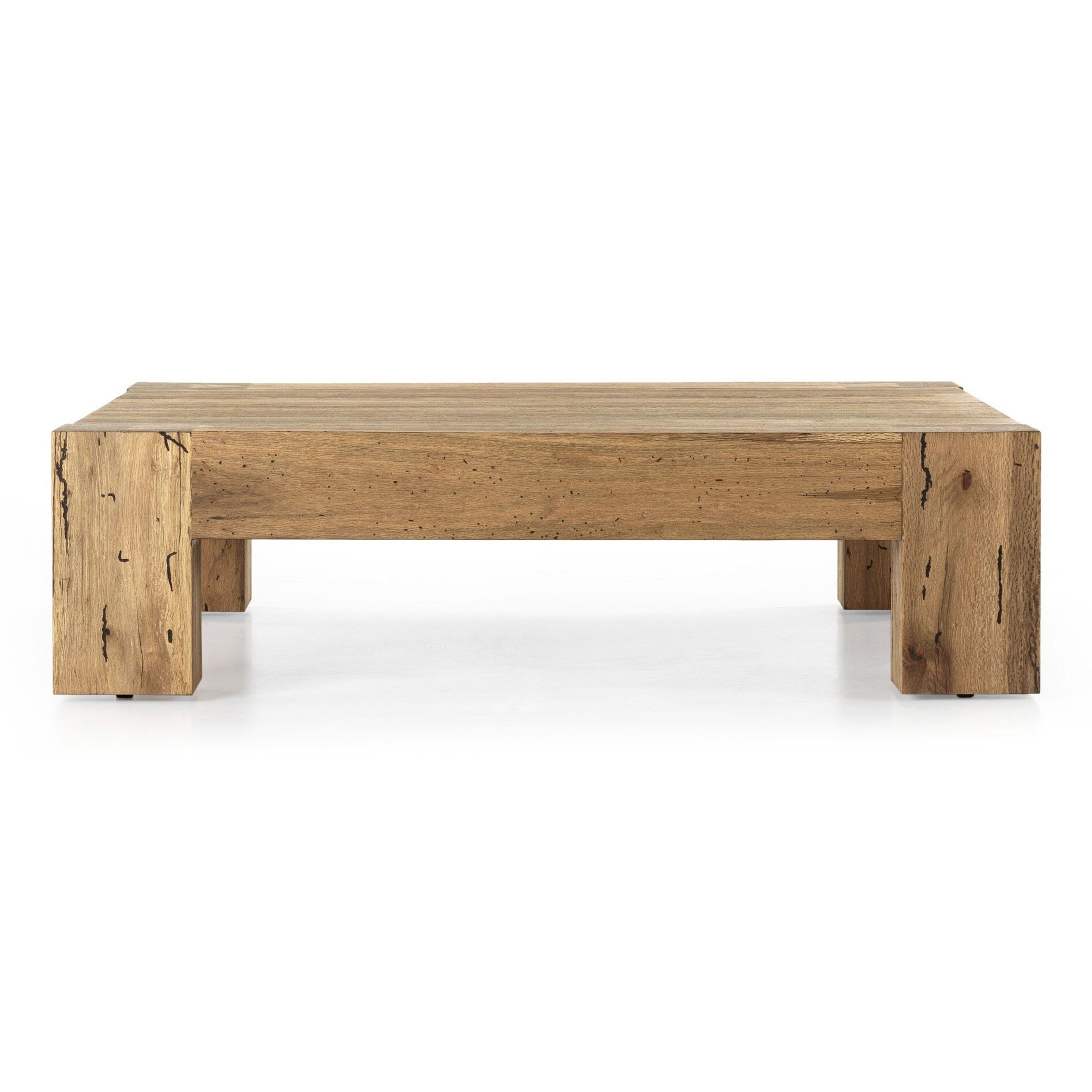 Abaso Coffee Table - Rustic Wormwood Oak Modern Living Room
