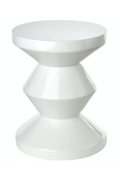 Lacquered Accent Stool | Pols Potten Zig Zag