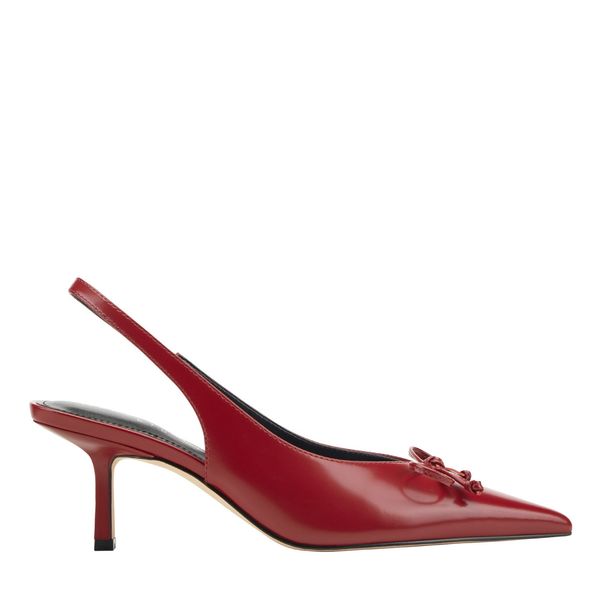 Gretel Leather Bow Slingback Pump