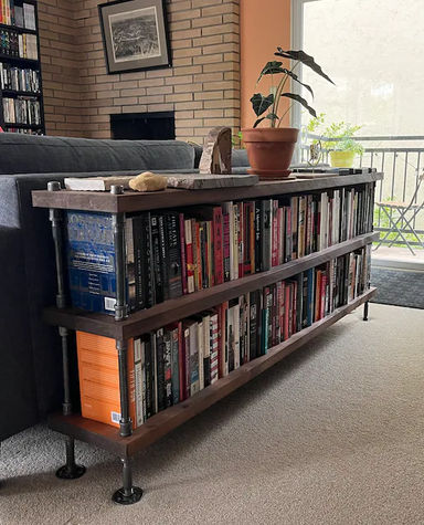Industrial Style Bookcase - 72" Length