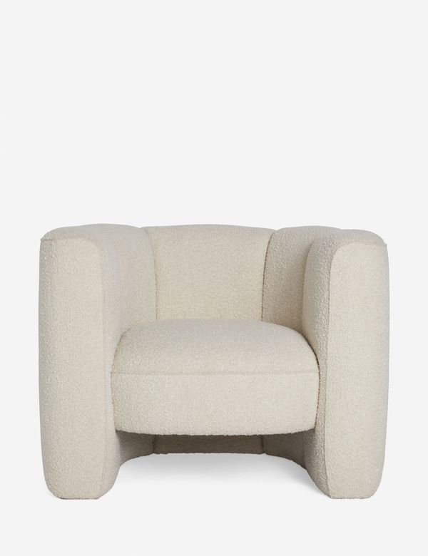 Open Box: Mila Accent Chair, Ivory Boucle by Eny Lee Parker
