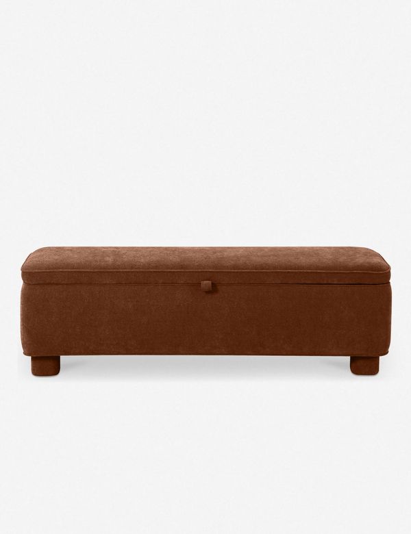 Open Box: Asner Storage Bench, Dark Rust