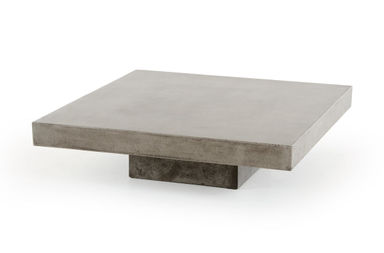 Modrest Morley Modern Concrete Coffee Table - Stylish Dark Grey Design, Stain-Resistant & Versatile