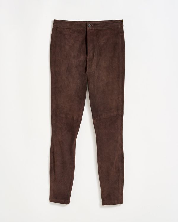 Stretch Suede Fly Front Legging
