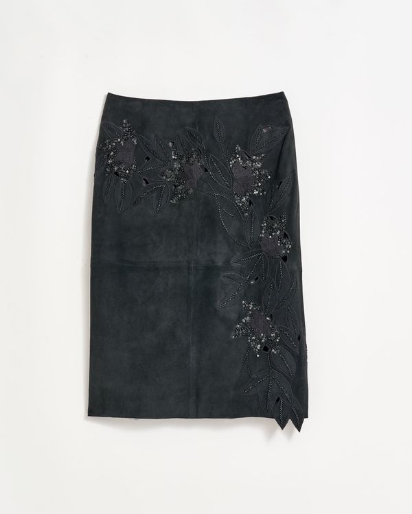 Suede Statement Pencil Skirt