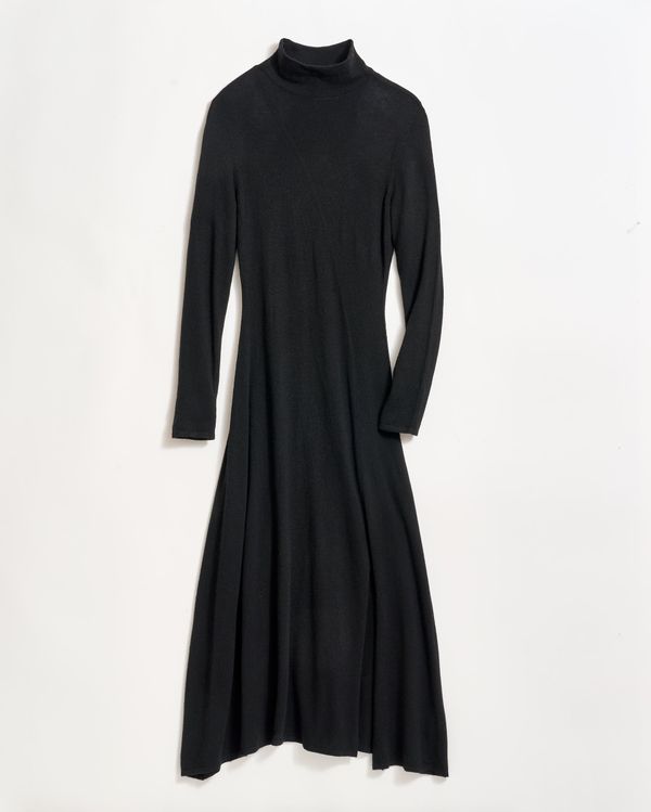 Wool Turtleneck Contour Sweater Dress