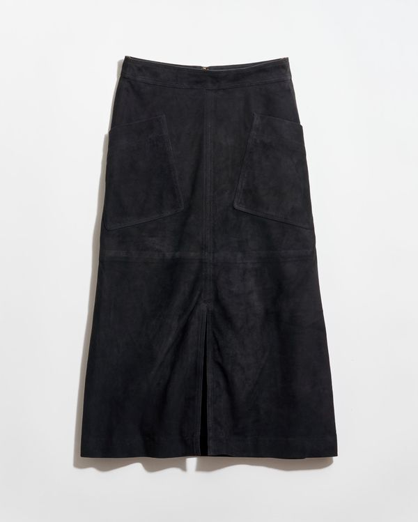 A-Line Suede Skirt